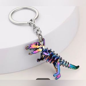 Skull Dino Keychain For Bags Backpack Car Key Pendant, Metal Dinosaur